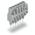 Wago 232 Series Straight Rail Mount PCB Connector, 2-Contact, 1-Row, 5mm Pitch, Solder Termination