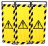 Viso Black & Yellow Polyester Safety Barrier, Black, Yellow Tape