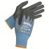 Uvex 60048 Black Carbon, Elastane, Fibreglass, HPPE, Polyamide Cut Resistant Work Gloves, Size 7, Aqua Polymer Coating