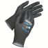 Uvex 60068 Black Elastane, HPPE, Polyamide, Steel Cut Resistant Work Gloves, Size 8, Medium, Aqua Polymer Coating