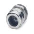 Phoenix Contact G-INSEC-M32-M68N-NCRS-S Series Silver Brass Cable Gland, M32 Thread, 14mm Min, 21mm Max, IP68