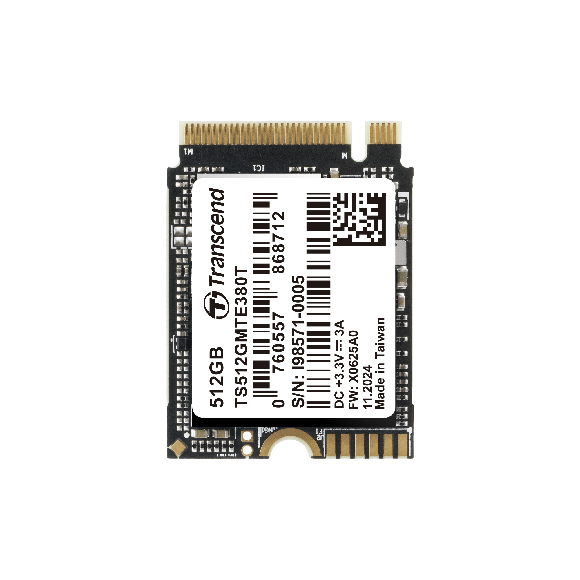 TS512GMTE380T | Transcend SSD M.2 内側 512 GB 256ビットAES暗号化 | RS