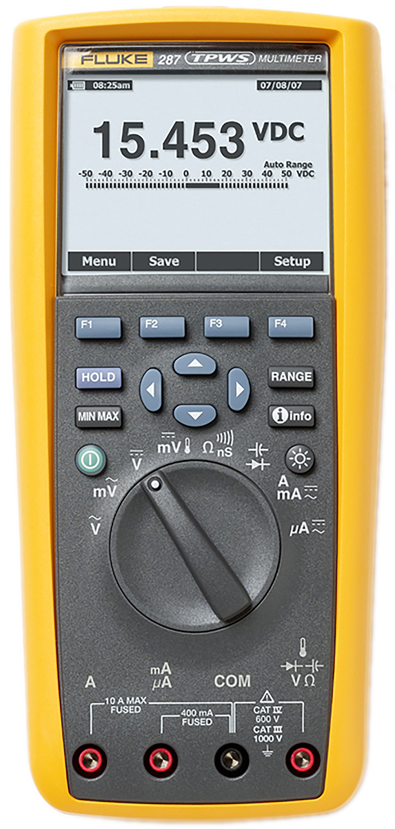 Fluke マルチメータ, ハンドヘルドタイプ, 分解能：1μV dc, FLUKE 287/EUR | RS