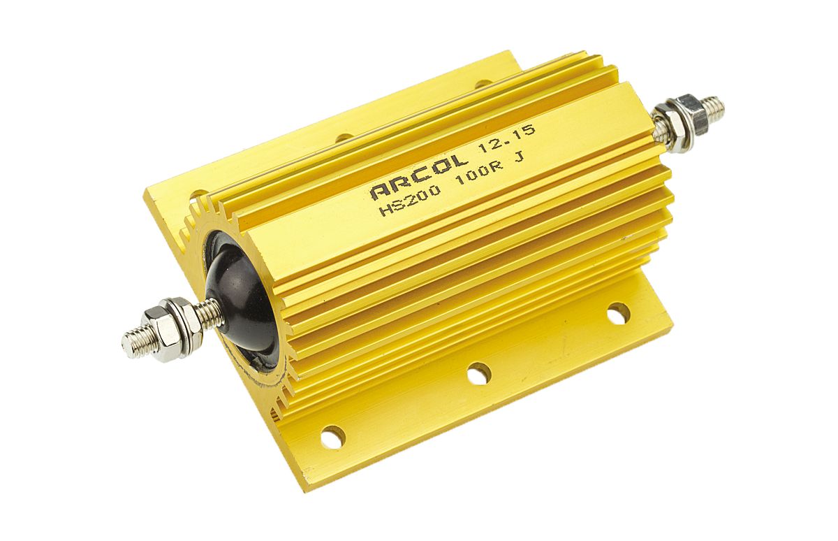 信頼への信頼 100R HS200 J RS | シャーシ取り付け抵抗器,200W,100Ω,±5% Arcol | 受動部品