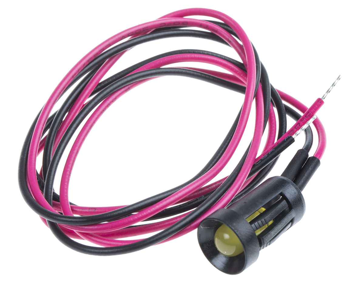 RS PRO パイロットランプ, 12V dc, 黄, 実装ホールサイズ:8mm | RS