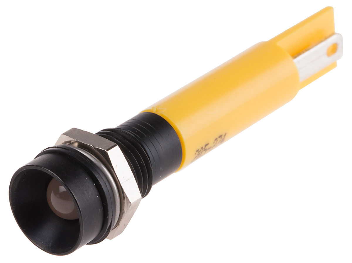 RS PRO パイロットランプ, 24V ac/dc, 黄, 実装ホールサイズ:8mm