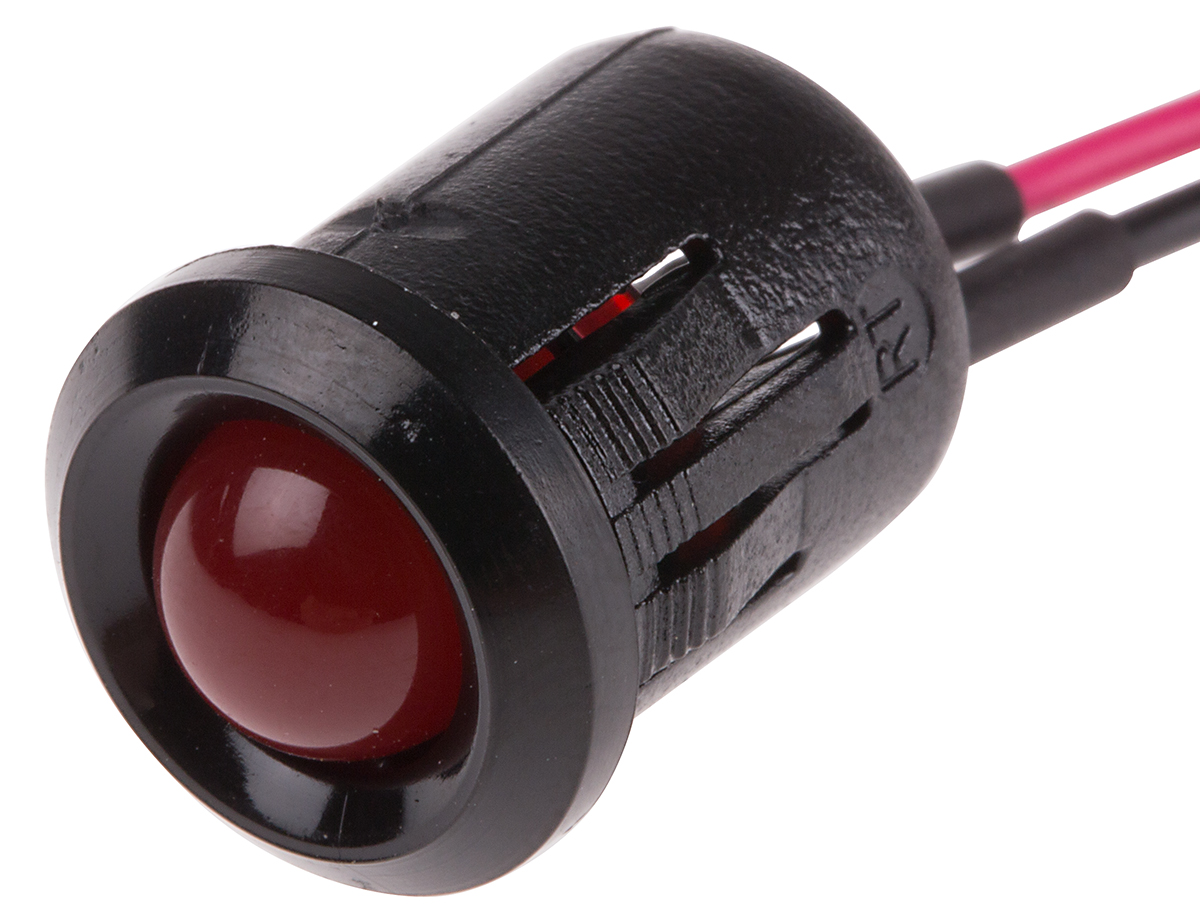 RS PRO パイロットランプ, 12V dc, 赤, 実装ホールサイズ:12mm | RS