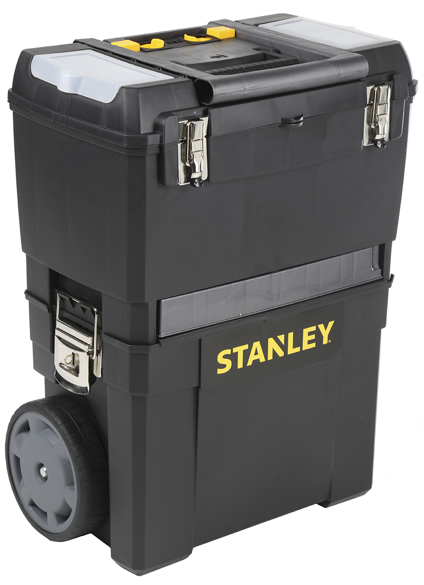 1 93 968 Stanley 3 drawers Plastic Tool Box 2 Wheels 480 x 290 x 480mm RS