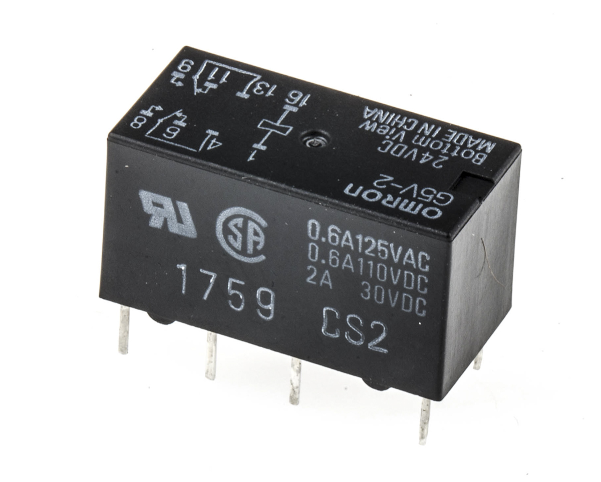 G5V-2 DC24 | Omron PCB Mount Signal Relay, 24V dc Coil, 2A
