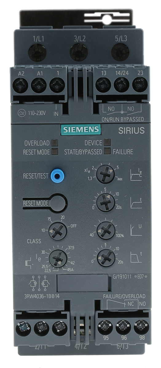 3RW4036-1BB14 | Siemens ソフトスタータ 3相 480 V ac SIRIUS 3RW4036-1BB14 | Siemens ソフトスタータ 3相 480 V ac SIRIUS