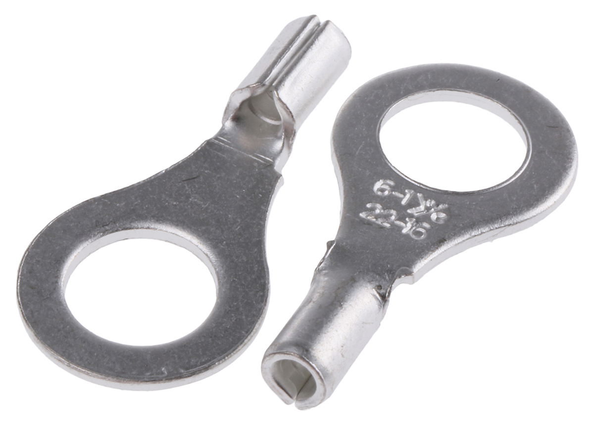 RS PRO 丸形圧着端子, 内径：6.4mm, スタッド径：M6 | RS