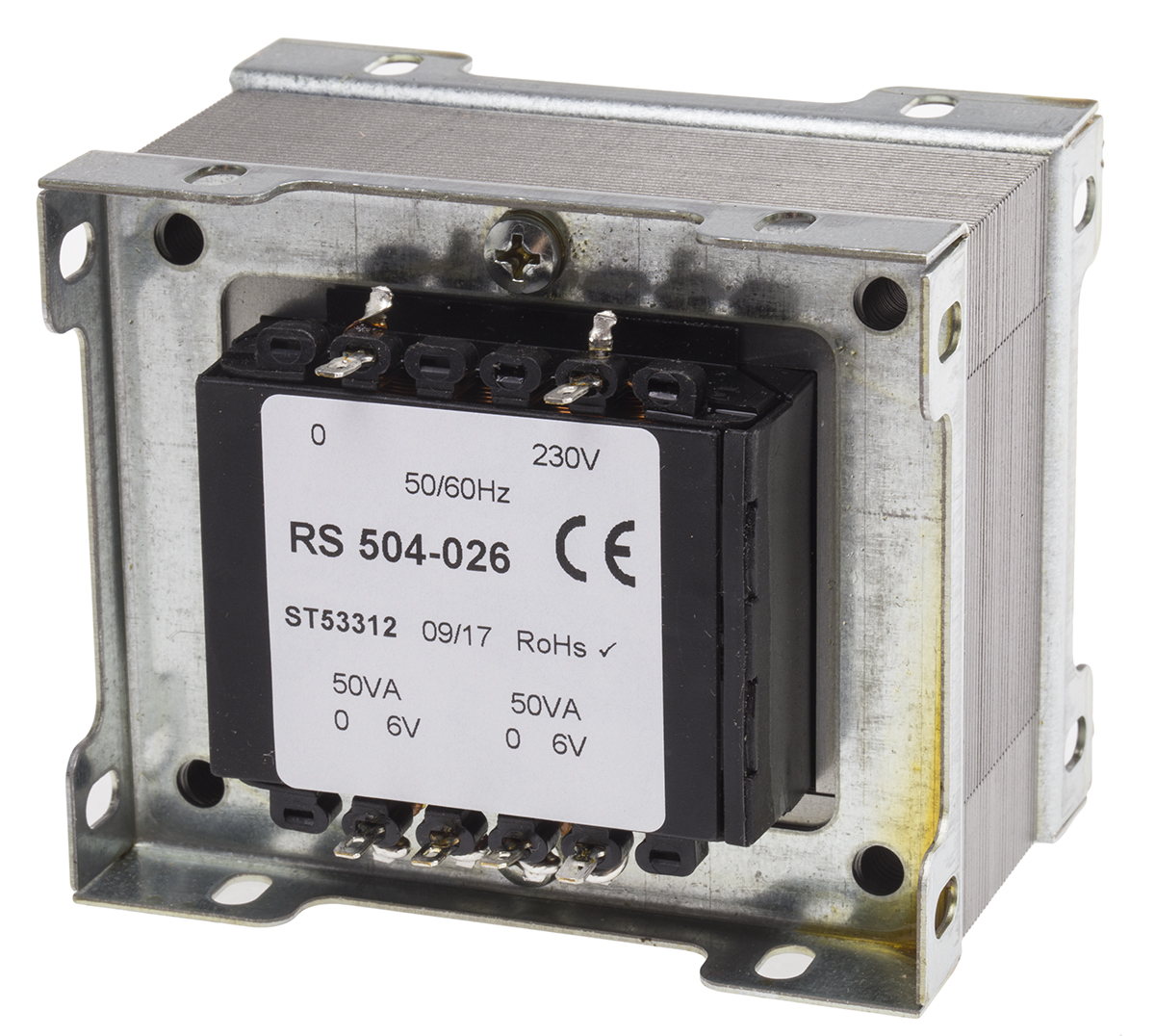 電源トランス RS PRO シャーシ取り付け電源トランス,1次：230V ac,2次：6V ac