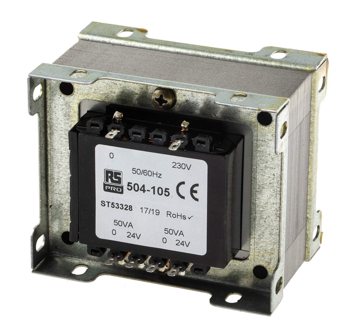 RS PRO シャーシ取り付け電源トランス,1次：230V ac,2次：24V ac