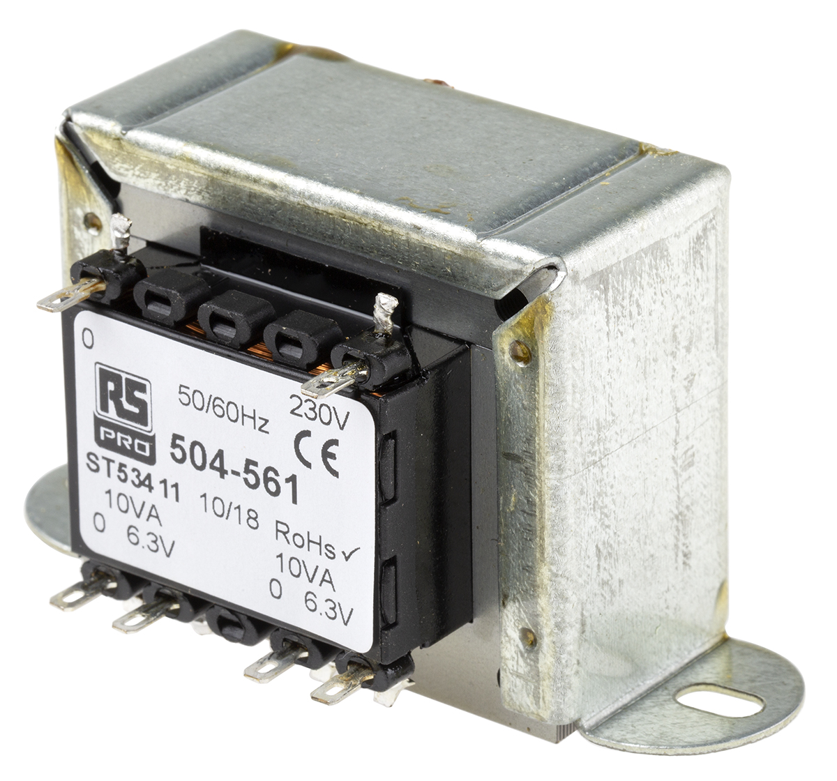 RS PRO シャーシ取り付け電源トランス,1次：230V ac,2次：6.3V