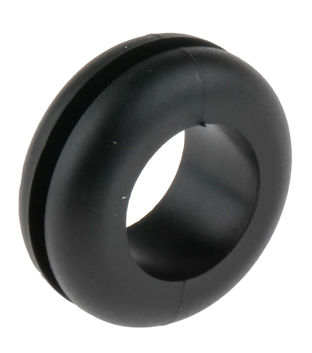 RS PRO Black PVC 12.5mm Cable Grommet for Maximum of 9.5mm Cable Dia. RS