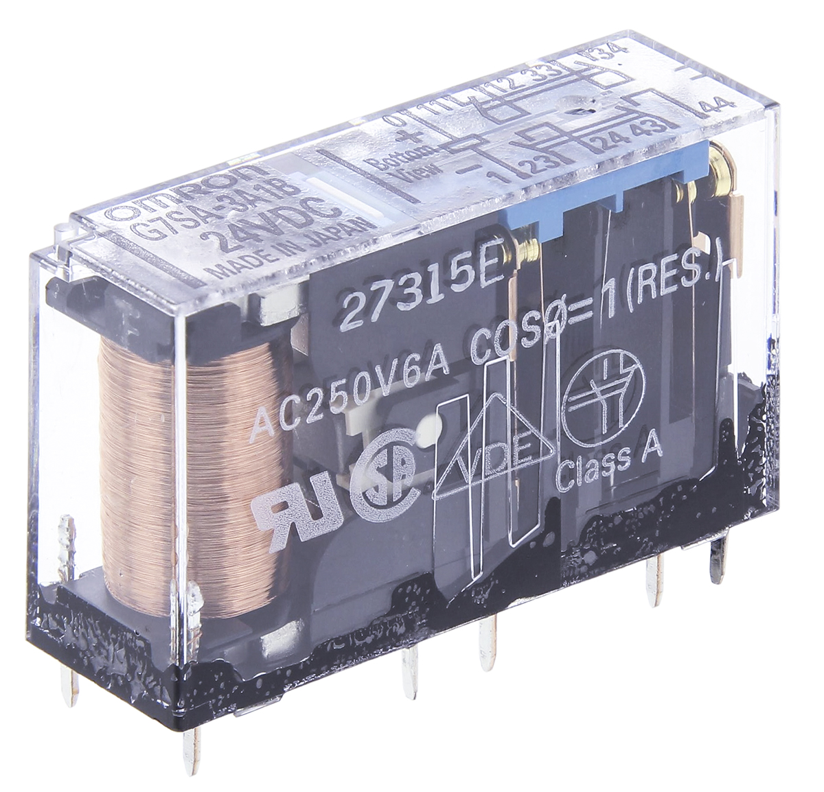 G7SA-3A1B DC24 | Omron セーフティリレー 24V dc 3PNO, SPNC 基板実装タイプ | RS