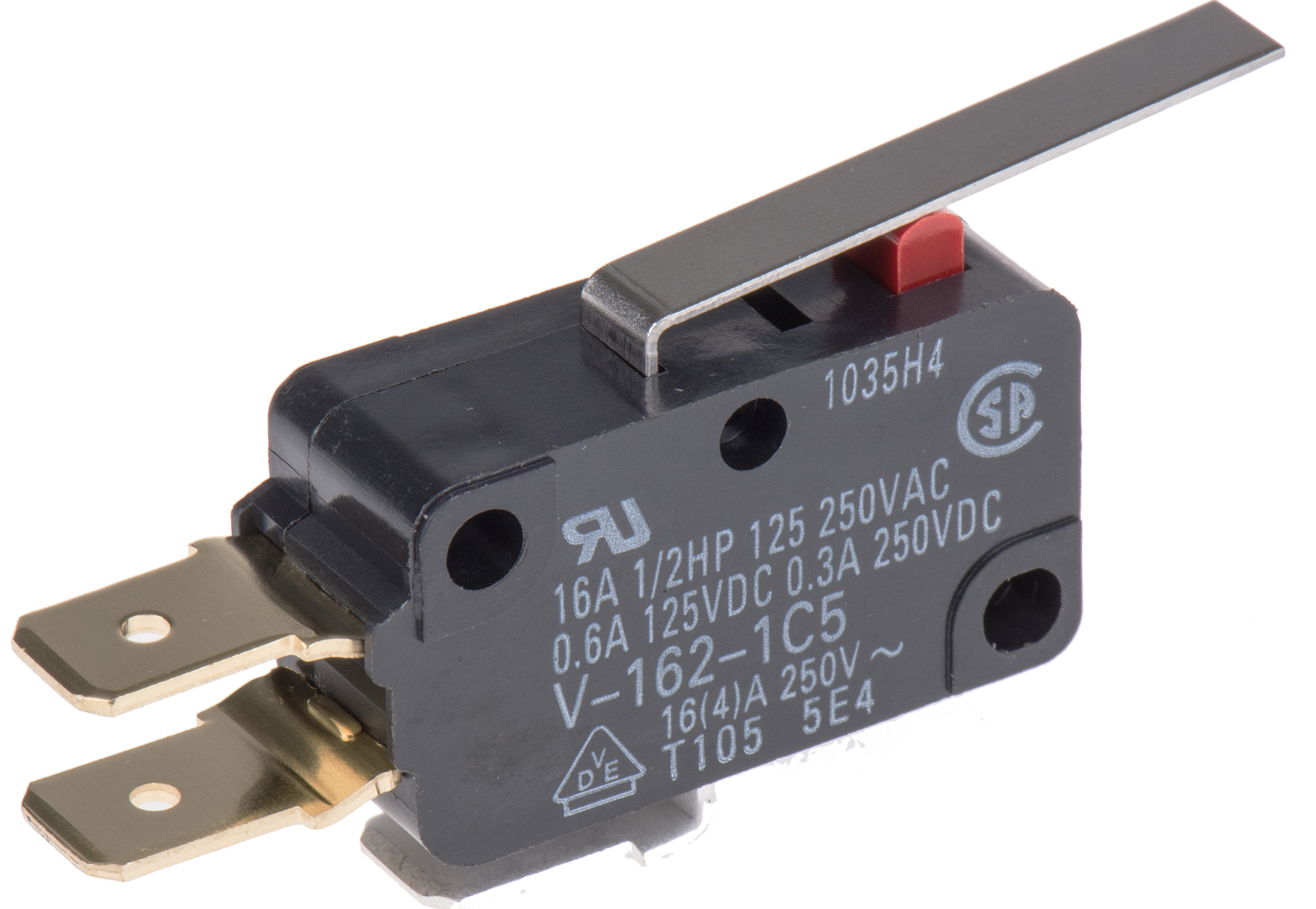 【i-ron】 V-162-1C5 | Microinterruttore, Omron, SPDT, 16 A a 250 V