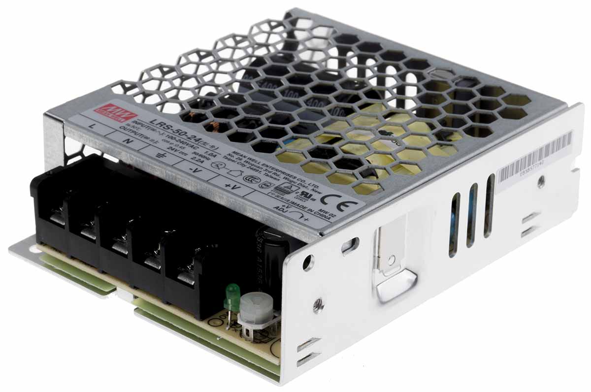 LRS-50-24 | MEAN WELL スイッチング電源 24V dc 2.2A 52.8W | RS