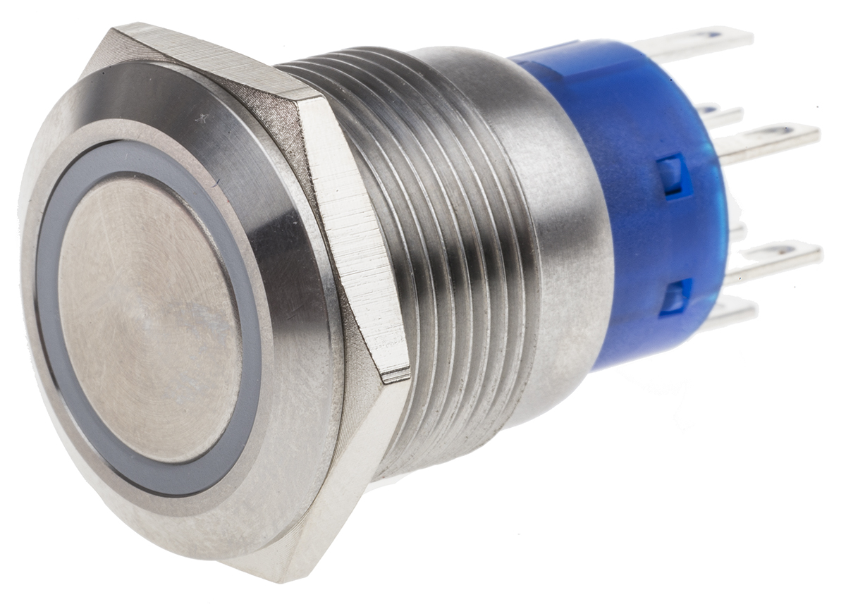 RS PRO 押しボタンスイッチ, モーメンタリ, DPDT, 5 A, 19.2mm