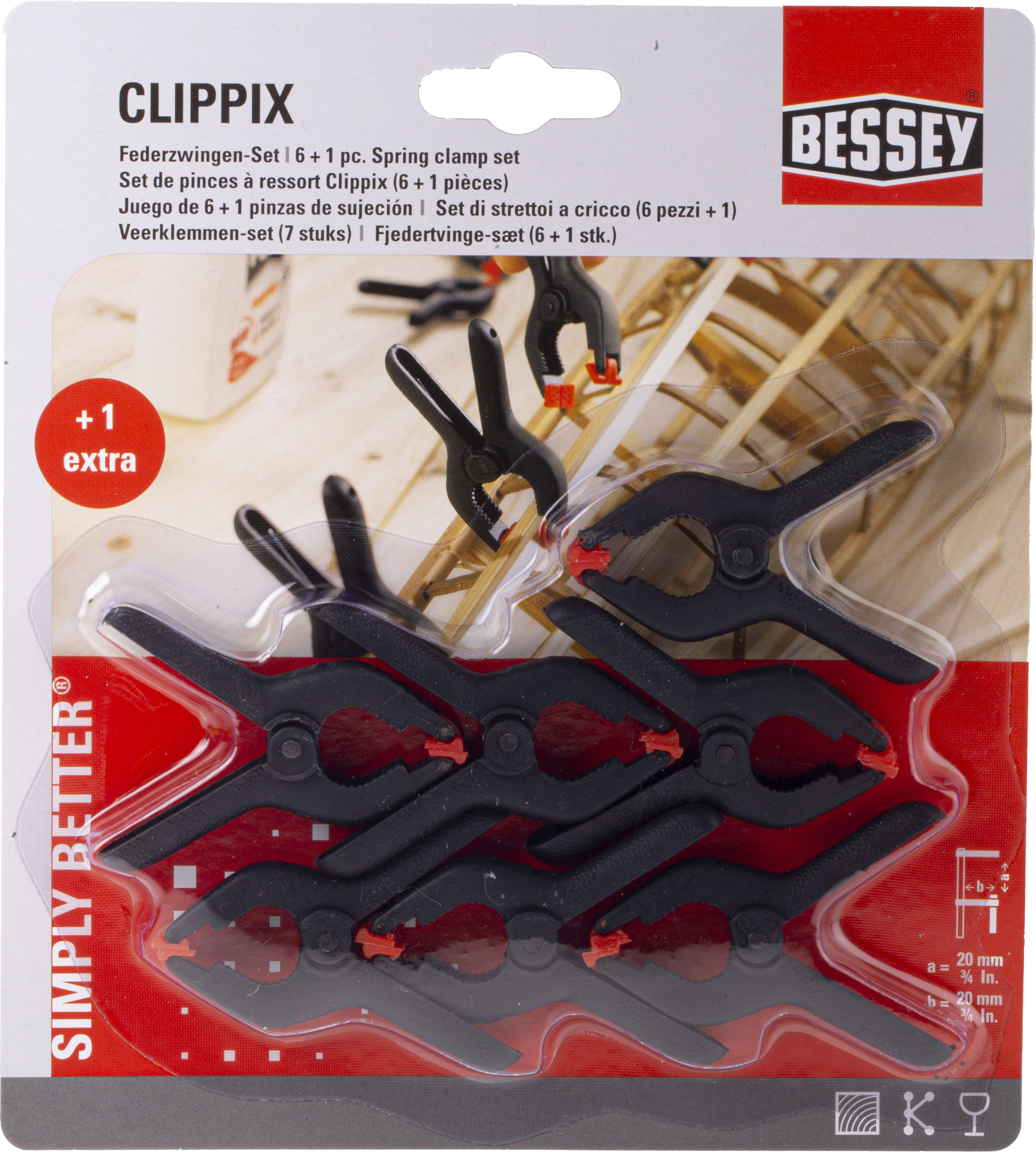 Bessey Spannzwinge, Federzwinge, 20mm x