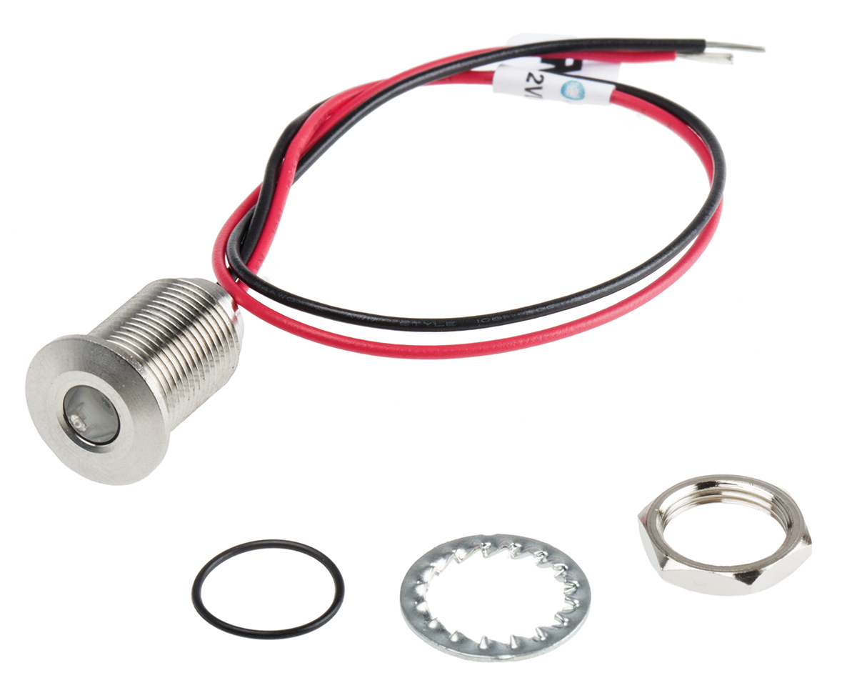 pp太郎 RS PRO パイロットランプ, 1.8 → 3.3V dc, 赤, 実装ホール