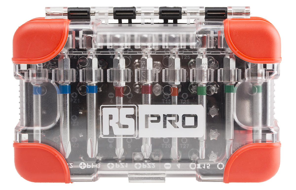 RS PRO ドライバビットセット フラット,六角,プラス,Pozidriv,角