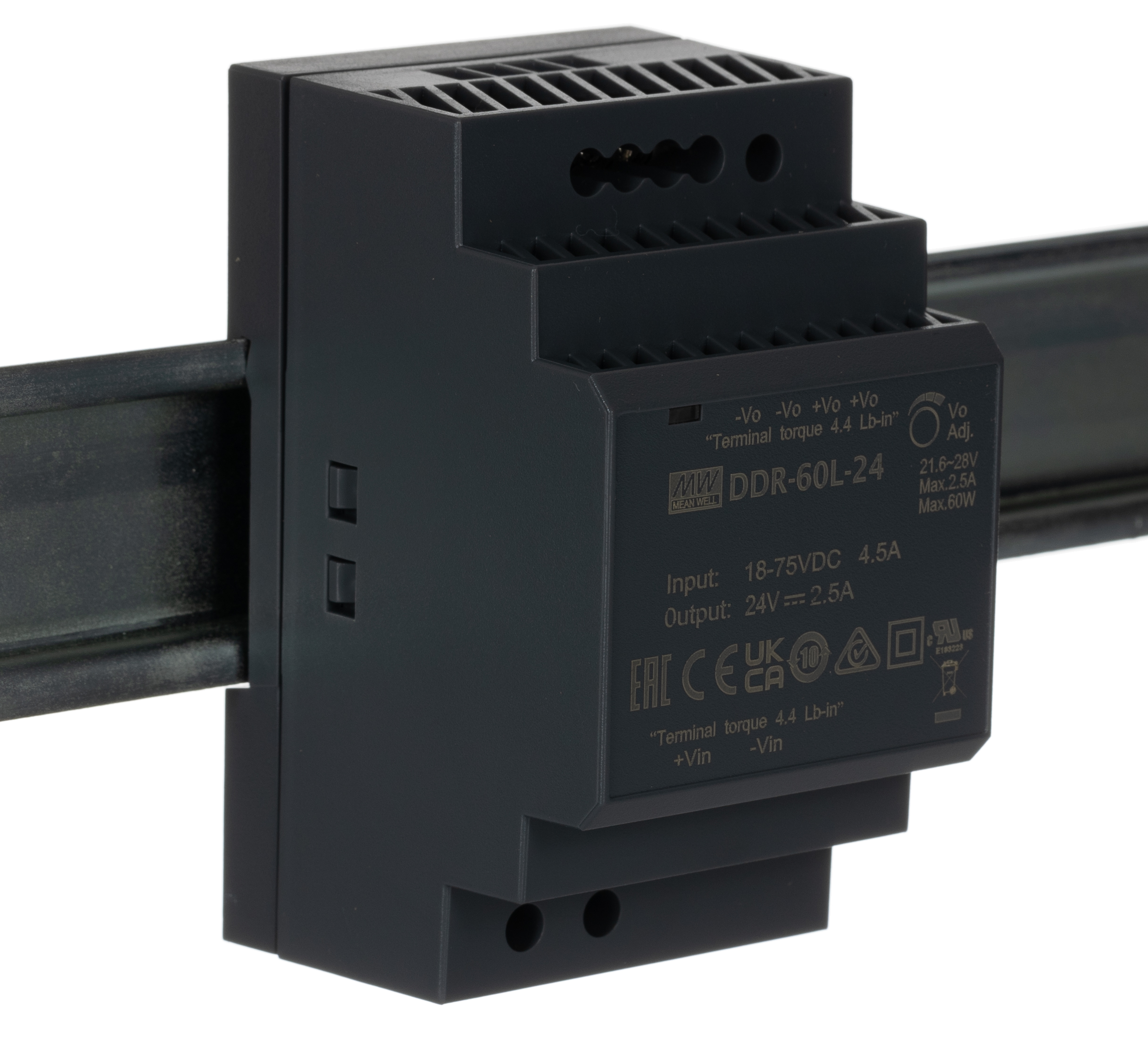 Amazon.com: PowerNex Mean Well DDR-60 60W DIN Rail Type DC