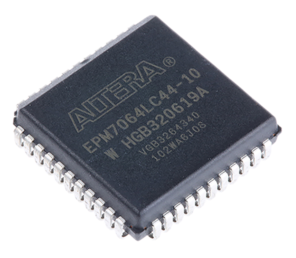 EPM7064LC44-10 | Altera MAX 7000 コンプレックスプログラマブルロジックデバイスCPLD, 64マクロセル, I/O  36本, 44-Pin PLCC | RS