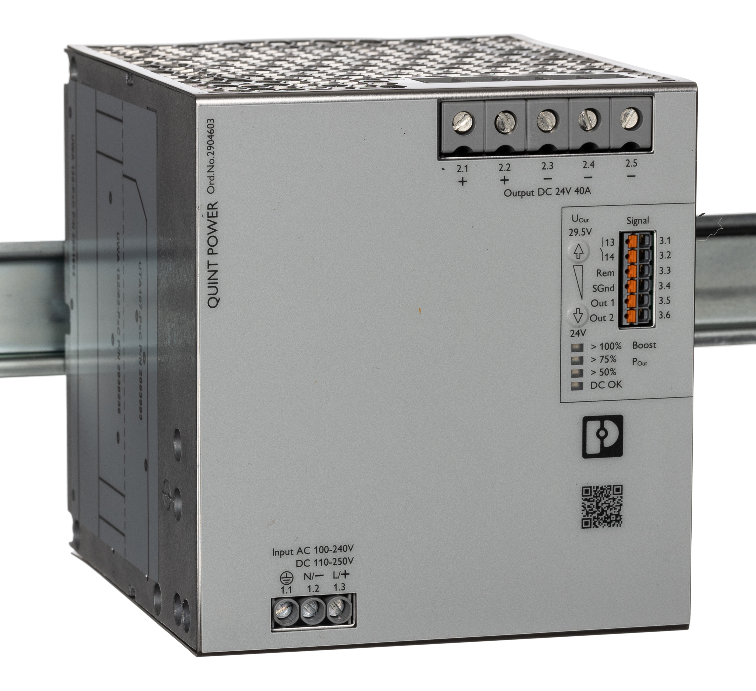 2904603 | フエニックスコンタクト QUINT POWER DINレール取付け