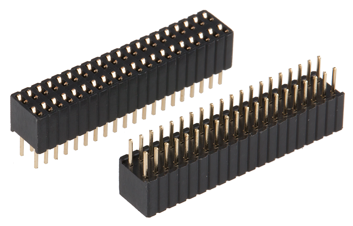 りー様　ご確認用 RS PRO 基板接続用ソケット, 40 Pin 2 列 1.27mm ピッチ スルー
