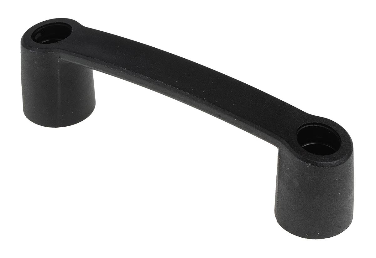 Maniglia Porta Armadio Industriale In Nylon - 130mm Nera Per Macchinari E Attrezzature
