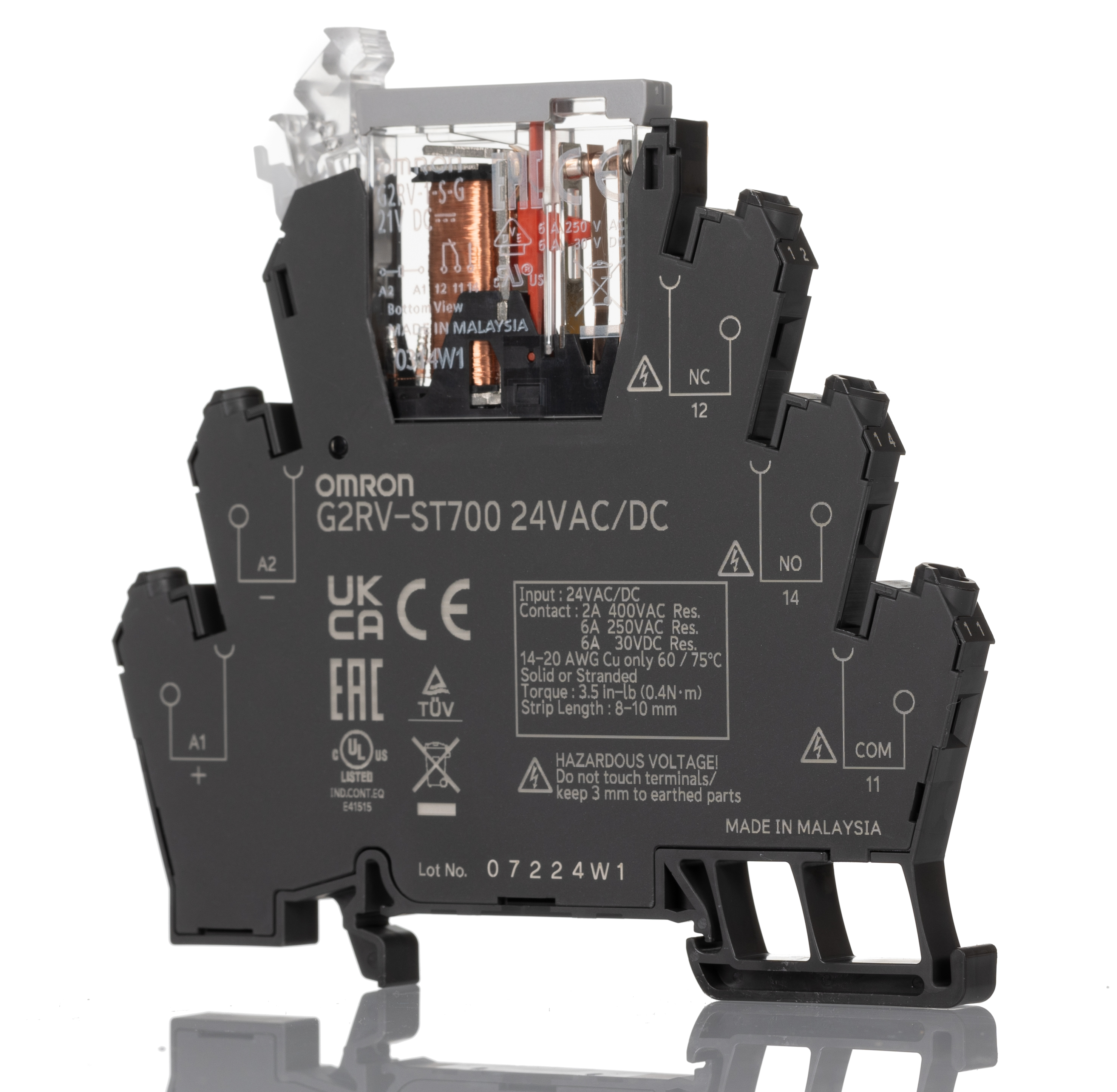 G2RV-ST700 AC/DC24 | オムロン G2RV-ST 電気機械式リレー, 24V G2RV-ST700 AC/DC24 | オムロン G2RV-ST 電気機械式リレー, 24V
