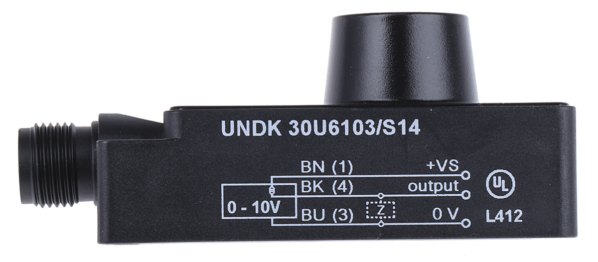 UNDK 30U6103/S14 | Baumer Ultrasonic Block Proximity Sensor, 1 m Detection  0-10 V, 15 → 30 V dc | RS