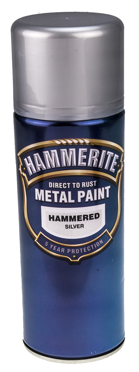 5084783 Hammerite 400ml Silver Hammered Spray Paint RS