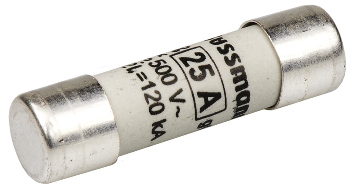 【１着でも送料無料】 ac 500V 38mm x 10 25A 管ヒューズ Eaton C10G25 RS | チューブ・パイプ・ホース