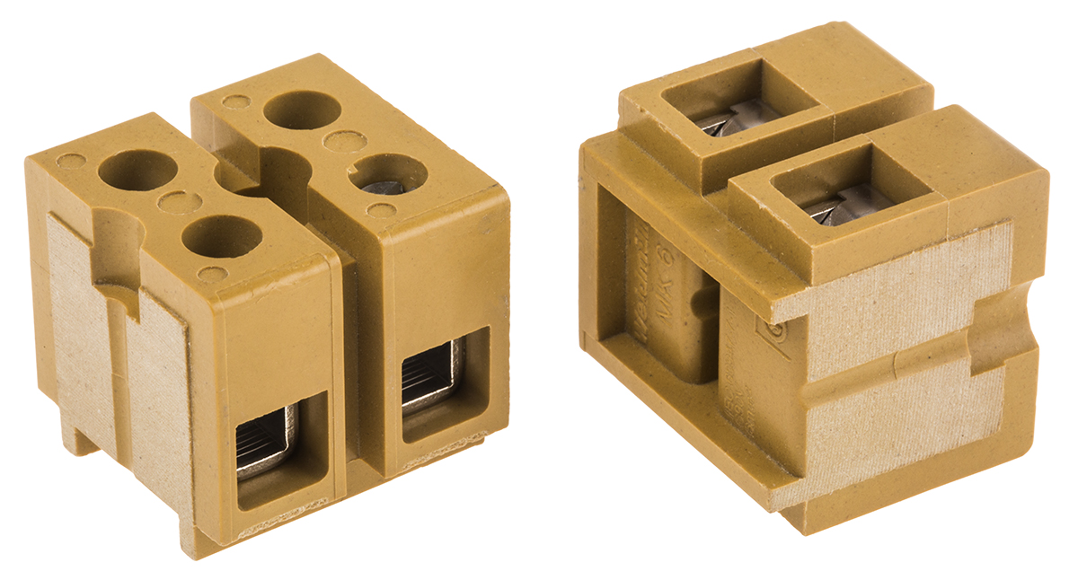 7906220000 | Weidmuller 中継用端子台, 2極, 41A, 22 → 10 AWG 7906220000 | Weidmuller 中継用端子台, 2極, 41A, 22 → 10 AWG
