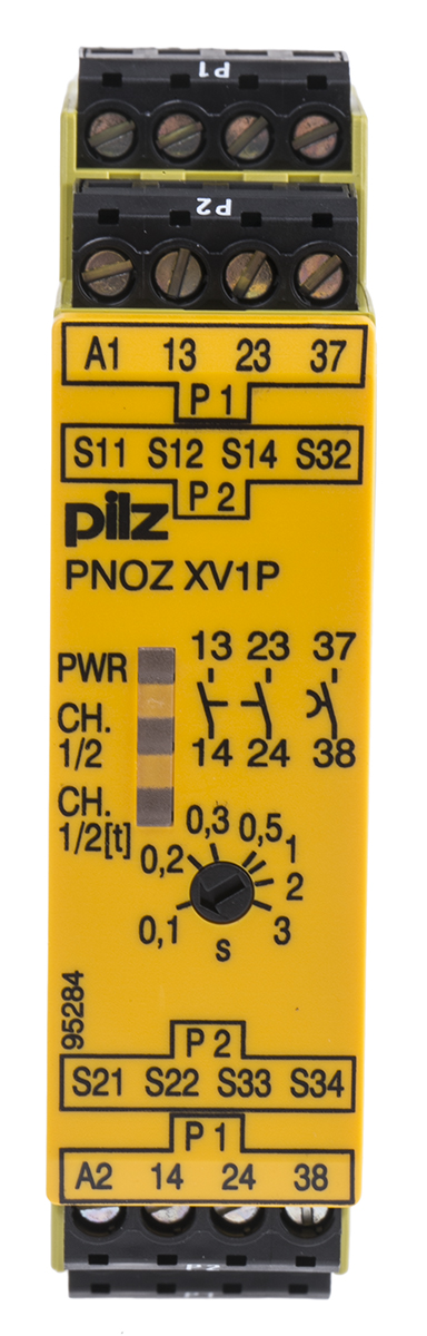 777601 | Pilz PNOZ XV1P セーフティリレー, 緊急停止, 24V dc
