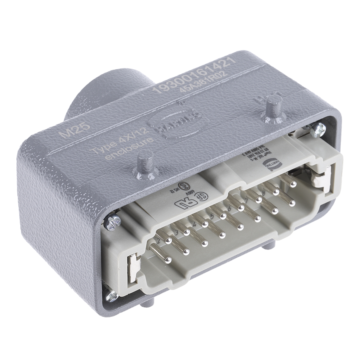 HARTING ヘビーデューティパワーコネクタ, 16極, 16A, 500 V HARTING ヘビーデューティパワーコネクタ, 16極, 16A, 500 V