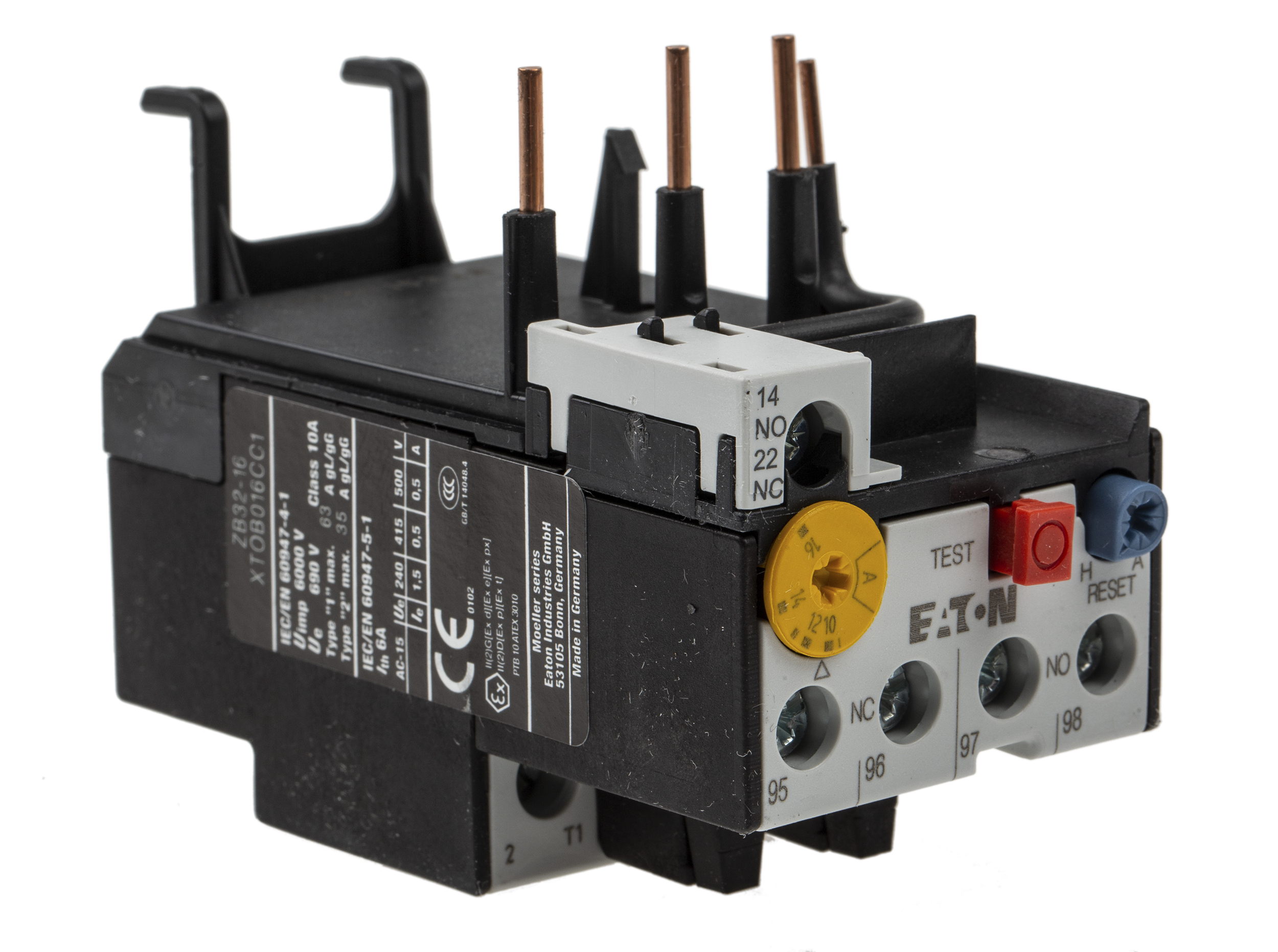 278452 ZB32-16 | Eaton サーマルリレー, 10 → 16 A, 500 V ac