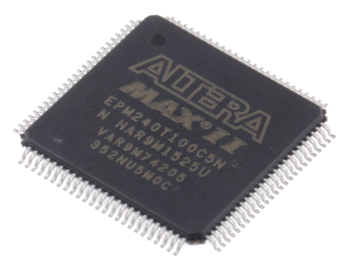 EPM240T100C5N | Altera MAX II コンプレックスプログラマブルロジックデバイスCPLD, 192マクロセル, I/O  80本, 2.375 → 3.6 V, 100-Pin TQFP | RS