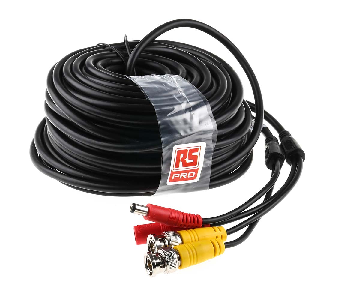 RS PRO 20m Cable CCTV Cable for use with CCTV Cameras Recorders DVRs Monitors RS
