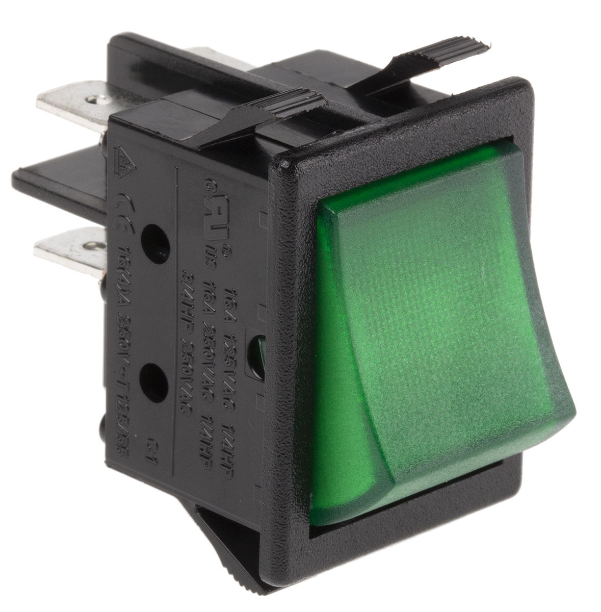 WRG32F2BBGEN | ZF ロッカースイッチ, On-Off, DPST, 125V, 16 A