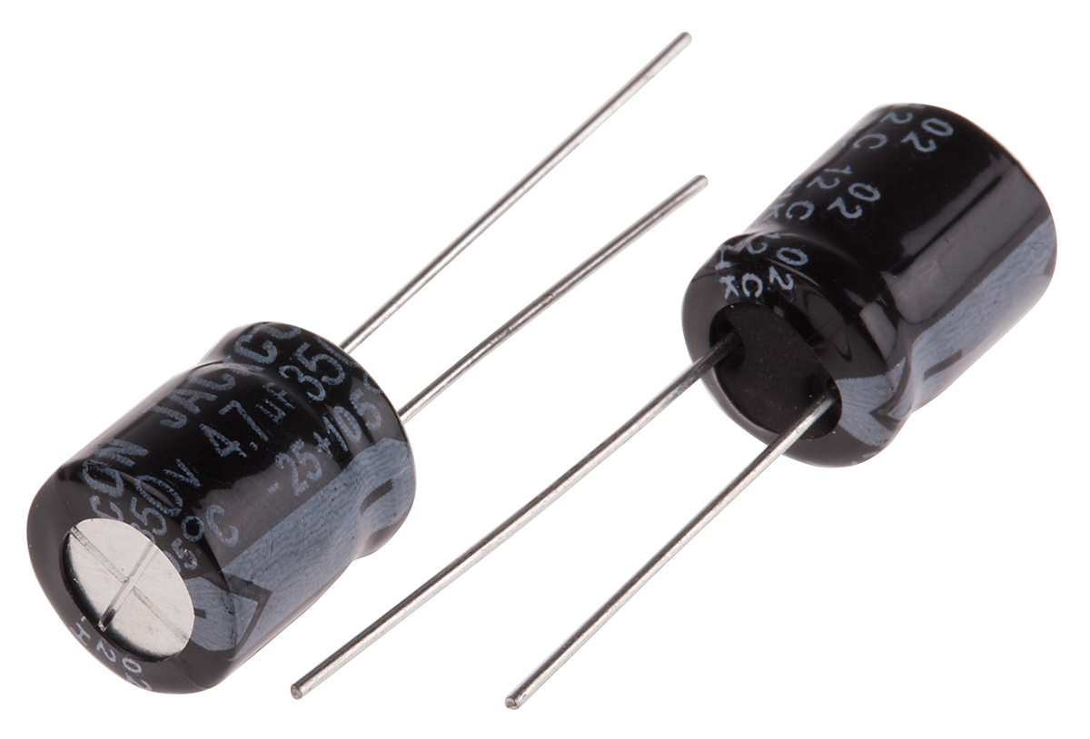 RS PRO 4.7μF,350V dc コンデンサ, ラジアル、 スルーホール ±20