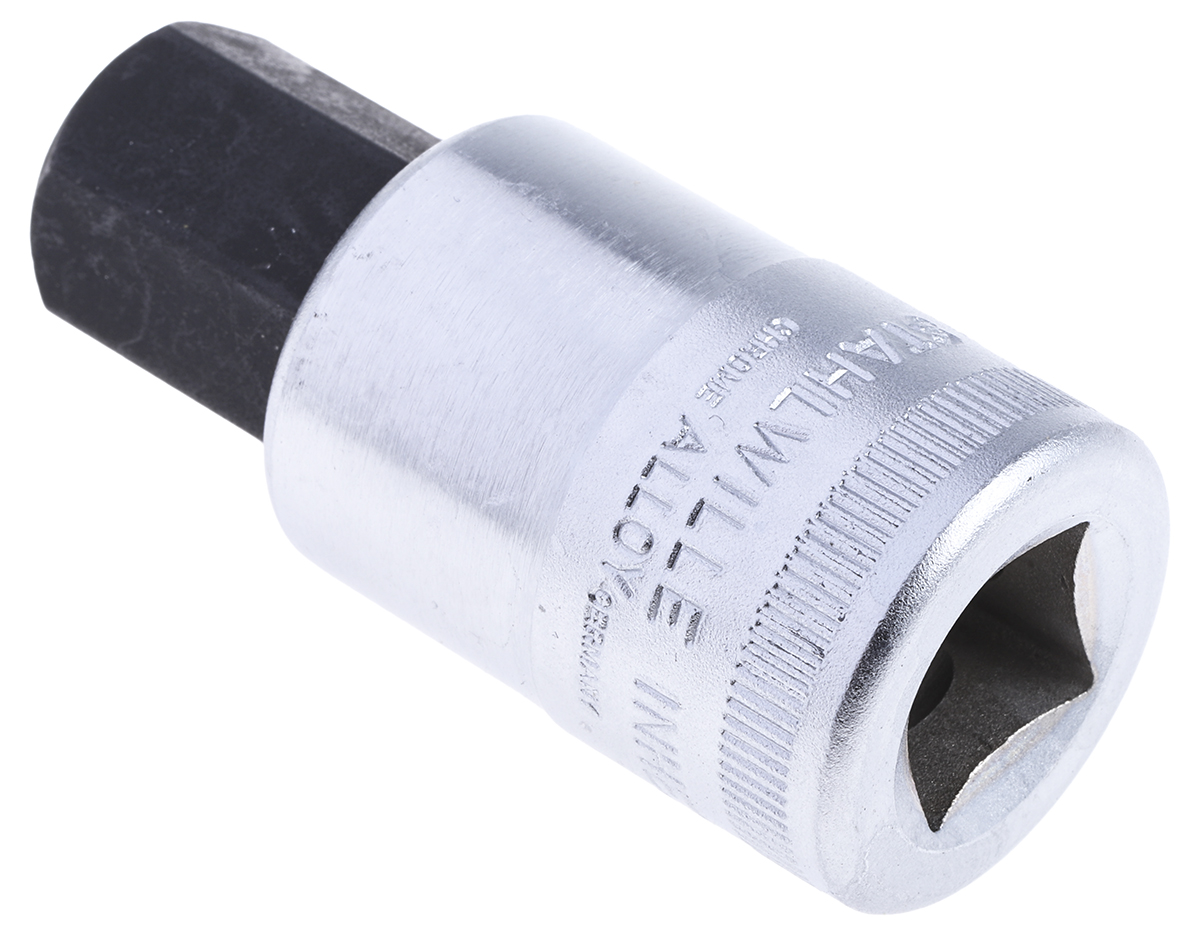 03050017 STAHLWILLE 1 2 in Drive Bit Socket Hex Bit 17mm 60 mm Overall Length RS