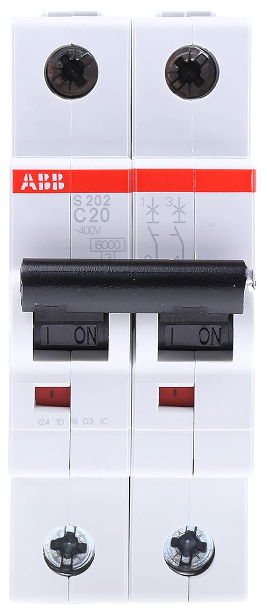 ABB ミニチュアサーキットブレーカー S202P-C6 ABB ミニチュアサーキットブレーカー S202P-C10