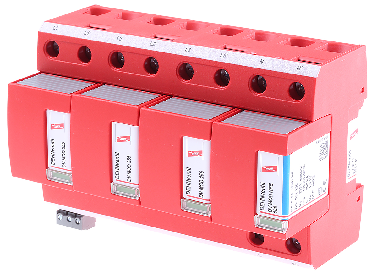 DV M TT 255 FM | Dehn, DV Modular Surge Protector 255 V ac DV M TT 255 FM | Dehn, DV Modular Surge Protector 255 V ac