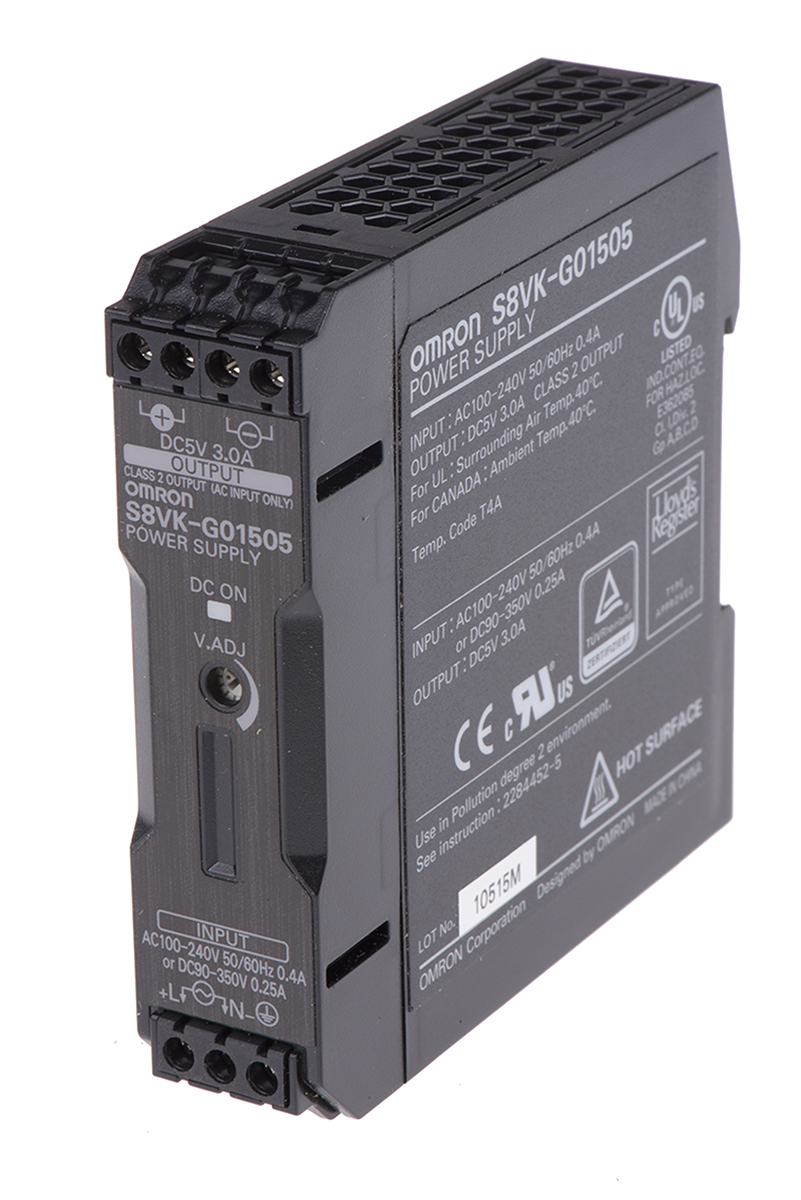 S8VK-G01505 | オムロン S8VK-G DINレール取付け用スイッチング