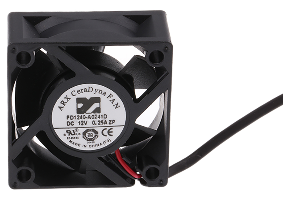 ARX 軸流ファン 電源電圧：12 V dc, DC, 40 x 40 x 20mm, FD1240
