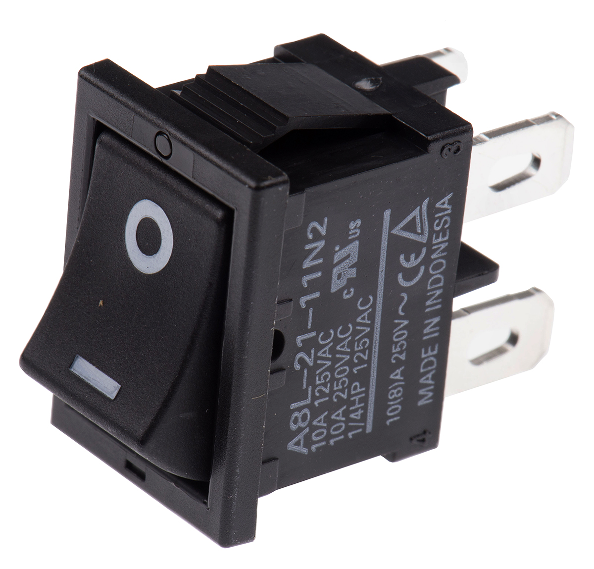 A8L-21-11N2 | オムロン ロッカースイッチ, On-Off, DPST, 125V