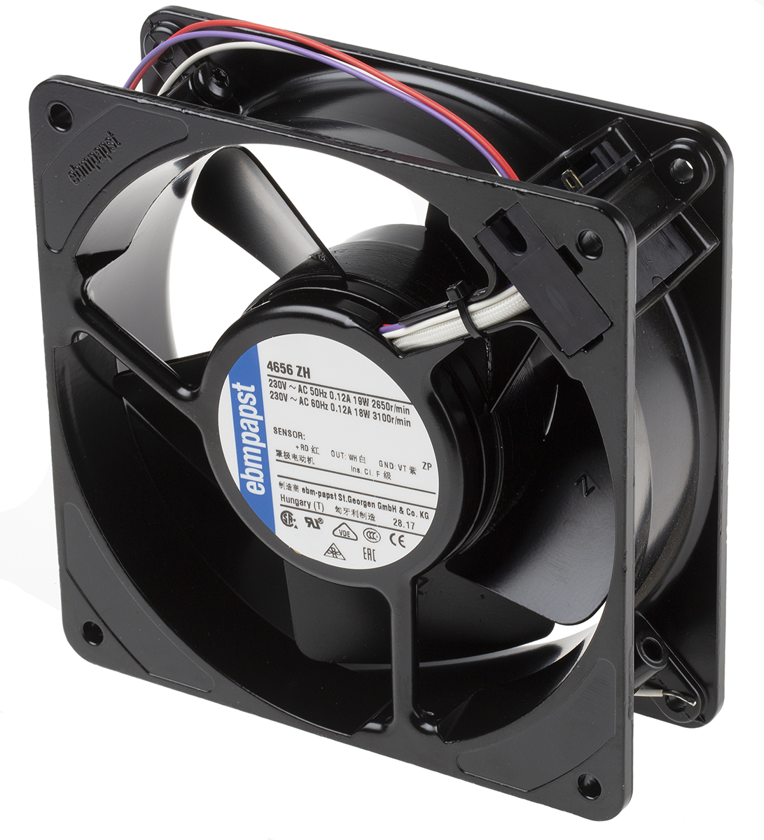 ●Big' ems 4656ZH | ebm-papst 4000 Z Series Axial Fan, 230 V ac, AC